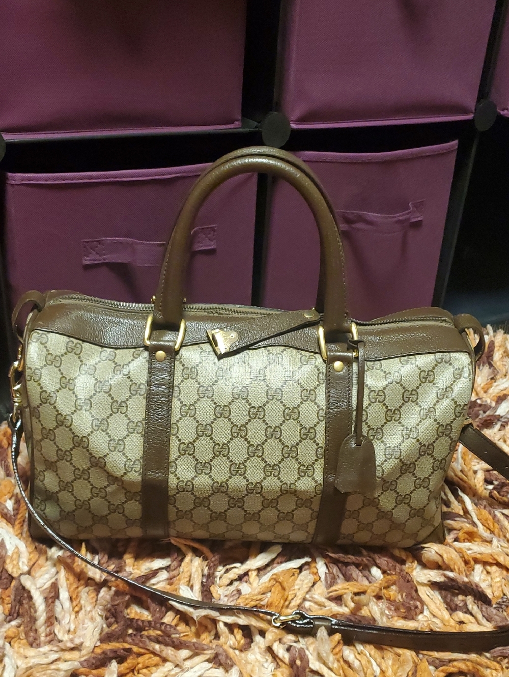 Gucci Vintage Monogram Bag Duffle Travel